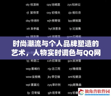 时尚潮流与个人品牌塑造的艺术,人物实时调色与QQ网名大全2013最新版探索